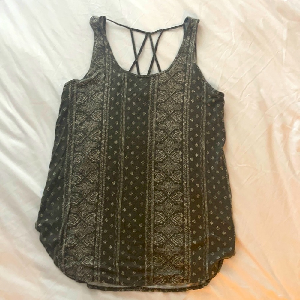 Flowy Forest Green Tank
